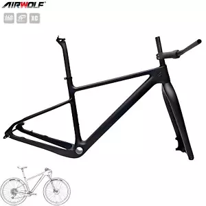 AIRWOLF T1100 Carbon MTB Frame 29er Boost Hardtail Frameset & Fork+Seatpost+Bar - Picture 1 of 23