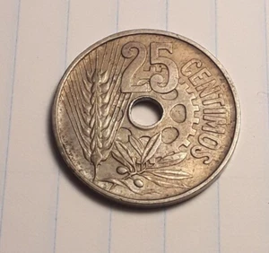 25 centimos 1934 en buen estado - Imagen 1 de 2