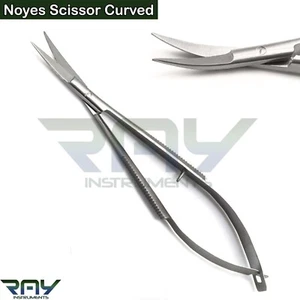 Microcirugía Noyes Tijera de Resorte Curvada Quirúrgica Disección Sutura Tijeras CE - Imagen 1 de 4