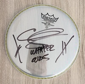 Chris Whipper Layton Signed Remo 8" Drumhead Drum Head Stevie Ray Vaughan RAD - Picture 1 of 1