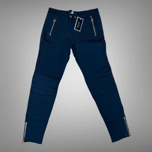 Pantalones de motocicleta Juicy Couture negros talla 6 - Imagen 1 de 5