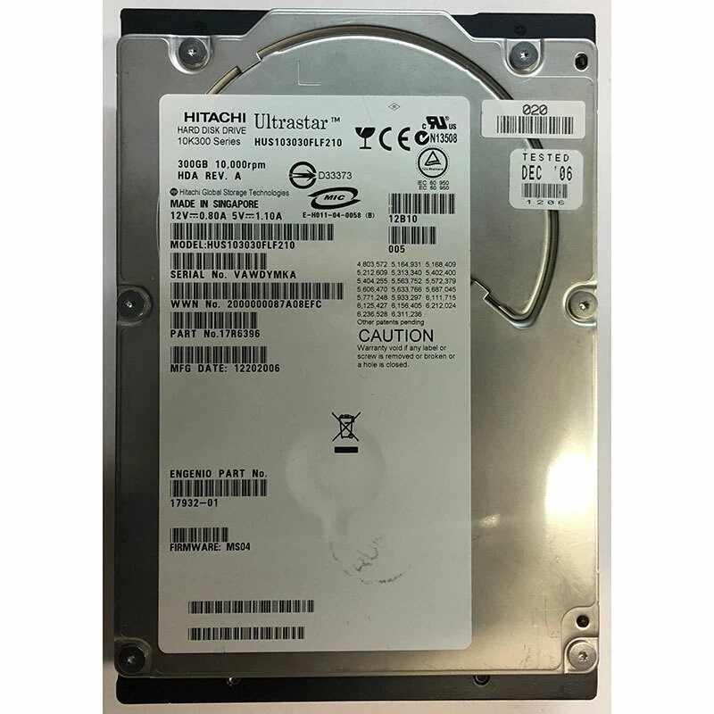 HUS103030FLF210 - Hitachi 300GB 10K RPM FC 3.5" HDD - Image 1 of 1