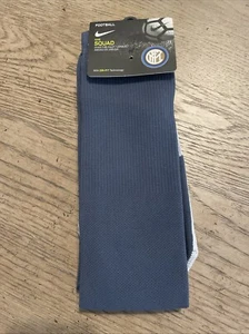 NUEVO EN PAQUETE NIKE 2017-18 INTER MILAN GRIS/FLUO YLLW TERCEROS CALCETINES X-LG EE. UU. TALLA 12-15 - Imagen 1 de 9