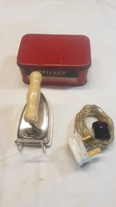 Vintage Prilect Electric Travelling Iron - Original Tin - 1950's - Picture 1 of 12