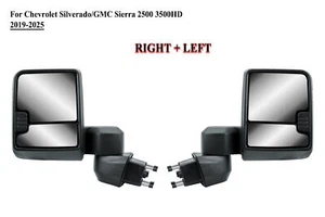Pair Left+Right Side Tow Mirror for 19 to 25 Chevrolet Silverado GMC Sierra HD - Picture 1 of 20