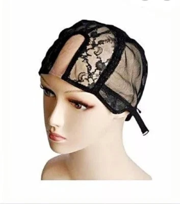 Adjustable U-Part Wig Cap With Mono Lace Net  Hair Net Weaving Caps For  Wigs - Image 1 of 4