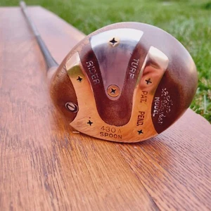 Vintage Wilson Turf Rider 430 A Spoon Brassie Shallow Face Driver Original Grip - Picture 1 of 8