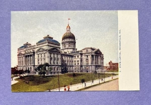 State Capitol Indianapolis IN, Majestic Government Building Vintage Postcard - Picture 1 of 2