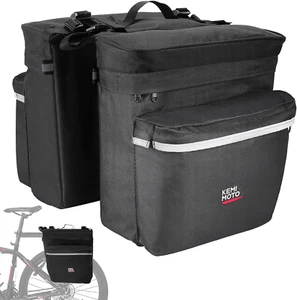 Bike Bag Accessories Panniers for Bicycle Rear Rack Bag Upgraded 34L Capacity St - Picture 1 of 12