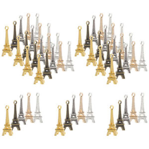  60 pièces pendentif bracelet vintage charme tour Eiffel porte-clés bijoux