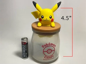 Pikachu(H4.5")Pokemon Monster Nintendo Candy Bottle Glass Collection Figure Toy. - Picture 1 of 7