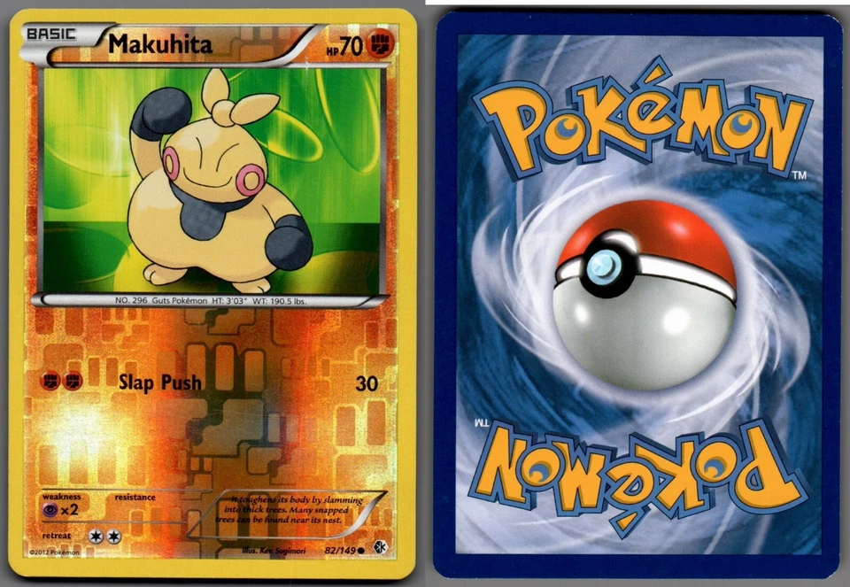 2012 Pokemon, B&W Boundaries Crossed, #82/149 Makuhita, Reverse Holo Common - Image 1 of 1
