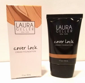 Laura Geller ~ Cover Lock cremefarbene Foundation ~ hellbraun ~ VOLL 1 Unze/30 ml NEU im KARTON - Bild 1 von 5