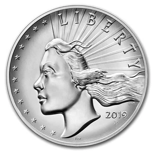 2019-P 2.5 oz Silver American Liberty High Relief (w/Box & COA) - Picture 1 of 3