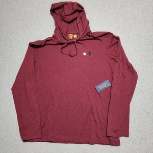 New Polo Ralph Lauren Long Sleeve Hooded Maroon T-Shirt Men’s Large 100% Cotton  - Picture 1 of 11