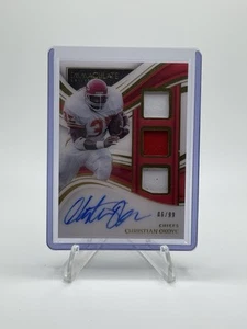 2023 Panini Immaculate Christian Okoye Player Worn Jersey On Card Auto /99 - Picture 1 of 2