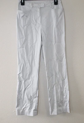 INC International Concepts Beige Stretch Straight Leg Pants Cotton Blend 4 - Image 1 of 4