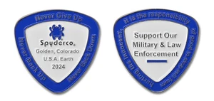Spyderco Blue 2024 SpyderCoin Military Law Enforcement Commemorative Coin - Picture 1 of 1