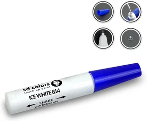12 Ml Vernice Ritocco Con Pennello - Ice White (614) - Compatibile Con Volvo - R - Foto 1 di 12