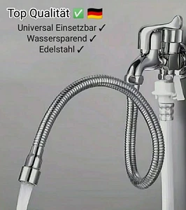 ✅Wasserhahn Adapter Verlängerung Edelstahl Universal Garten Hausanschluss Außen✓ - Bild 1 von 7
