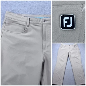 FootJoy Pantalone Golf Uomo 36x30 "Stone" Beige 5 Tasche Performance Traspirante Elasticizzato - Foto 1 di 11