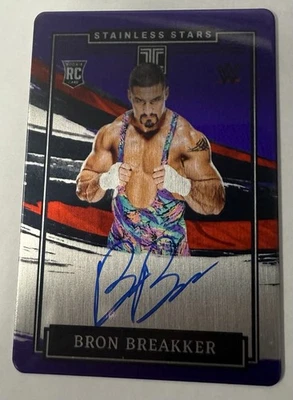 2022 Panini Impeccable WWE - Stainless Stars Autographs Bron Breakker /49 - Image 1 of 2