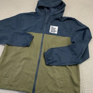TWLOHA Windbreaker Jacket Mens XL Full Zip Hooded Emo Grunge Two Write Love On - Bild 1 von 13