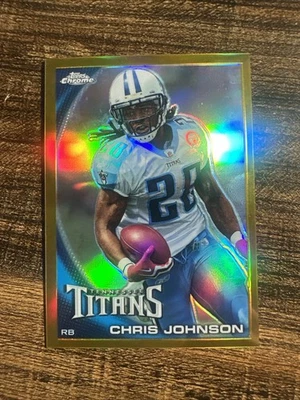 2010 Topps Chrome Chris Johnson Gold Refractor 06/50 Tennessee Titans - Image 1 of 4