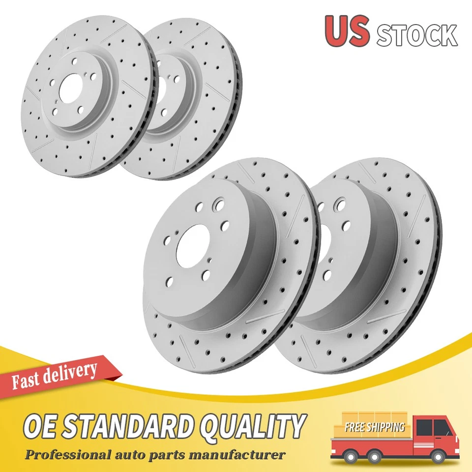 Rotor de freno delantero y trasero perforado para Lexus GS350 GS450H GS200T IS300 IS350 RC350 Foto 1 de 4