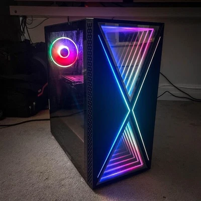 Custom RGB Gaming Desktop PC Intel Core i7 3.40 Quad 32 GB SSD Nvidia RTX 5060 - Image 1 of 4