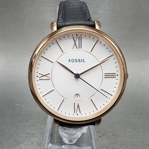 Reloj Fossil Jacqueline Mujer 36mm Esfera Blanca Tono Oro Rosa Fecha Redondo Nuevo Batt - Imagen 1 de 11