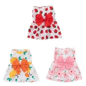 Dogs Dress with Small Bowknot Decors Dog Skirt Spring Summer Wedding Dresses - Picture 1 of 20