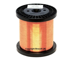 0.10mm ENAMELLED COPPER WINDING WIRE, MAGNET WIRE, COIL WIRE -250 Gram Spool - Picture 1 of 3