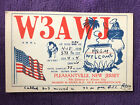 Radio : ancienne carte QSL de W3AWJ - Etats-Unis 1930 Pleasantville