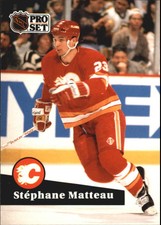 1991-92 (FLAMES) Pro Set French #27 Stephane Matteau