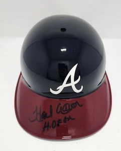 Atlanta Braves HENRY HANK AARON Signed Full Size Helmet AUTO w/ "HOF '82" -- JSA - Picture 1 of 3