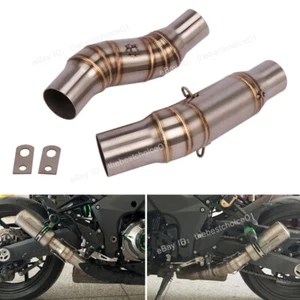 For Kawasaki Z1000 2010-2022 Z1000SX 2010-19 Exhaust Mid Pipe Slip 51mm Mufflers - Picture 1 of 12