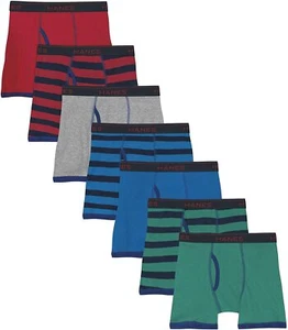 New Hanes Boys' 7 Comfort Flex Fit Sport Ringer Boxer Briefs Size L Assorted - Picture 1 of 1