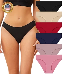 Seamless Underwear for Women Soft No Show Panties Sexy High Cut Invisible Hipste - Picture 1 of 7