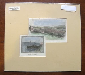 100 Year Old Australian Print - Bega from Chapel Hill & Wharf at Tathra. - Picture 1 of 12