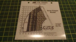 CUBO DE AGARRE DE CHATARRA INGERSOLL RAND VR-1056C TABLA DE CAPACIDAD 13345286, 13 345 285 - Imagen 1 de 5