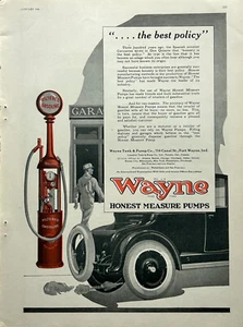 1923 Ad Wayne Tank & Pump Co Fort Wayne IN Honest Measure Pumps 10 X 13 Inches - Picture 1 of 1