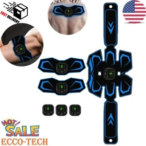 EMS Muscle Stimulator Training Gear ABS Abdominal Trainer Body Exercise Belt Set - Picture 1 of 18