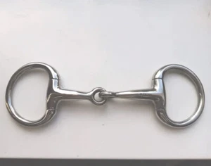 3.5” EGGBUT SNAFFLE BIT SHETLAND BIT JOINTED SNAFFLE STAINLESS STEEL *FREE POST* - Picture 1 of 3