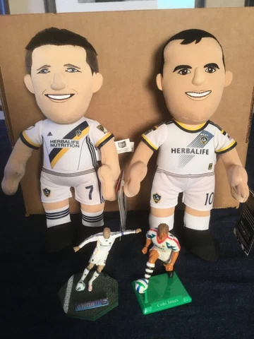 LA Galaxy collectable plush and figures lot. Beckham, Keane, Jones & Donovan Cover
