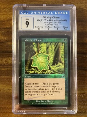 MTG✨VITALITY CHARM FOIL✨Onslaught CGC Quad 9’s++ MINT COMMON Instant 2002 POP 1 - Image 1 of 4