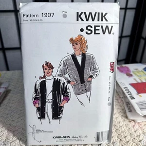 Chaqueta para mujer Kwik patrón de costura 1907 SIN CORTAR XS-XL holgada costura vintage - Imagen 1 de 2