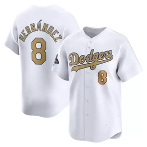 Maglia Enrique Hernandez Uomo #8 Bianca Collezione Gifl For Fan S-5XL CGA2436 - Foto 1 di 3