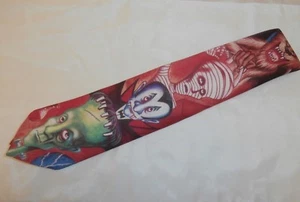 Vtg 1990 Ralph Marlin Monster Mash T. Peterson Theme Tie - Picture 1 of 2