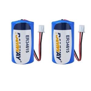 2pcs ER34615 D Size Non Rechargeable Battery Capacity 1900mAh with White Plug - Picture 1 of 3